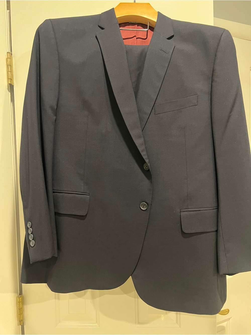 Classic Men's Navy Suit- 44S jacket, pants 40 waist/30 length